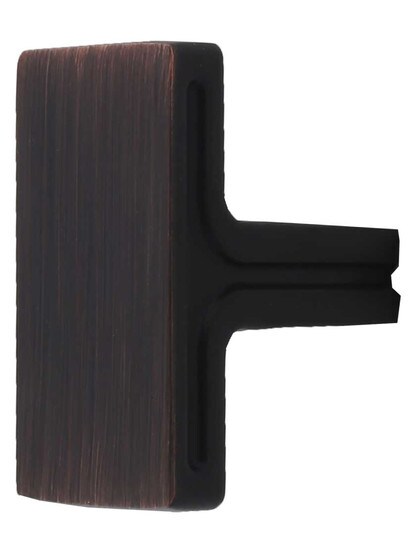 Anwick Rectangle Cabinet Knob - 5/8 inch x 1 1/8 inch in Brushed Oil Rubbed Bronze.